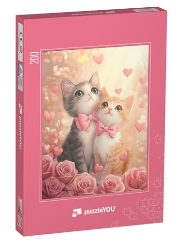puzzleYOU: Puzzle 200 Teile „Unsere kleine Welt“ – aus der Puzzle-Kollektion Katzen-Puzzles von puzzleYOU