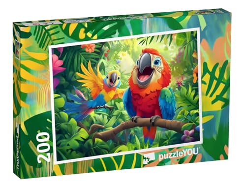 puzzleYOU: Puzzle 200 Teile „Verrückte Vögel im Dschungelparadies“ – aus der Puzzle-Kollektion Kinderpuzzle puzzleYOU: Puzzle 200 Teile „Verrückte Vögel im Dschungelparadies“ – aus der Puzzle-Kollektion Kinderpuzzle von puzzleYOU