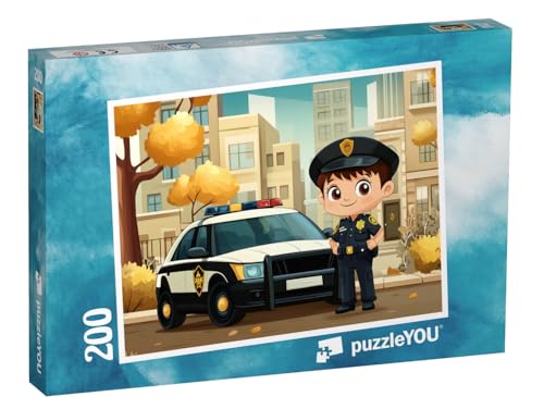 puzzleYOU: Puzzle 200 Teile „Werde EIN Kleiner Polizist“ – aus der Puzzle-Kollektion Kinderpuzzle von puzzleYOU