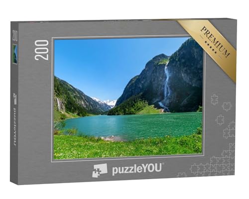 puzzleYOU: Puzzle 200 Teile „Wunderschöner Naturpark Zillertaler Alpen, Österreich, Tirol“ – aus der Puzzle-Kollektion Tirol, Zillertal von puzzleYOU