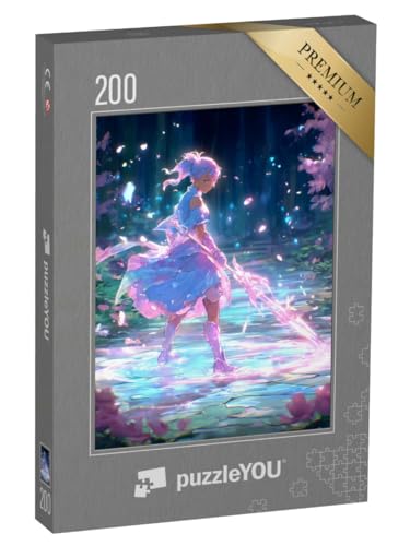 puzzleYOU: Puzzle 200 Teile „Zauberwald in Pastell“ – aus der Puzzle-Kollektion Anime von puzzleYOU