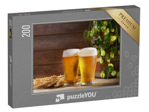 puzzleYOU: Puzzle 200 Teile „Zwei Glas Bier mit Hopfen im Hintergrund“ puzzleYOU: Puzzle 200 Teile „Zwei Glas Bier mit Hopfen im Hintergrund“ von puzzleYOU