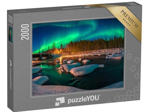 puzzleYOU: Puzzle 2000 Teile „Aurora Borealis: Nordlicht“ – aus der Puzzle-Kollektion Natur, Nordlichter, Himmel & Jahreszeiten von puzzleYOU