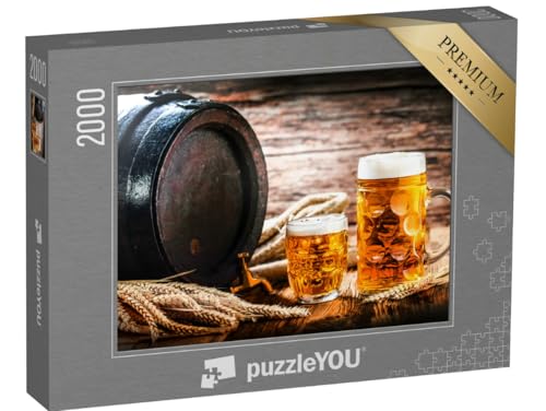 puzzleYOU: Puzzle 2000 Teile „Bierfass mit einem kleinen Bier und Einer Maß Bier“ puzzleYOU: Puzzle 2000 Teile „Bierfass mit einem kleinen Bier und Einer Maß Bier“ von puzzleYOU