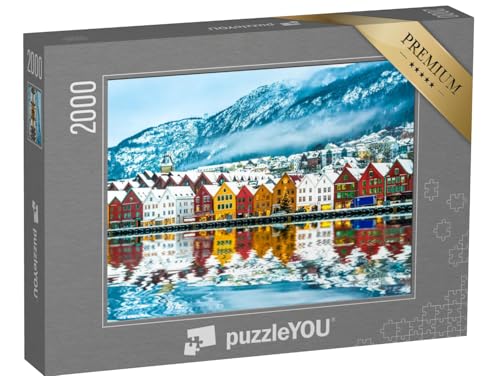 puzzleYOU: Puzzle 2000 Teile „Blick auf Bergen, Norwegen“ – aus der Puzzle-Kollektion Städte, Bergen, Europäische Städte von puzzleYOU