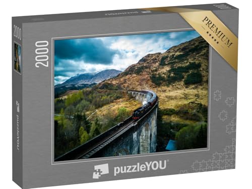 puzzleYOU: Puzzle 2000 Teile „Dampfzug auf dem berühmten Glenfinnan-Viadukt, Schottland“ – aus der Puzzle-Kollektion Brücken, Schottland, Brücken & Brunnen von puzzleYOU