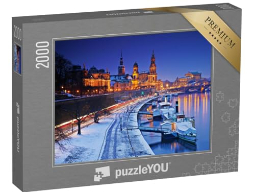 puzzleYOU: Puzzle 2000 Teile „Dresden im Schnee“ von puzzleYOU