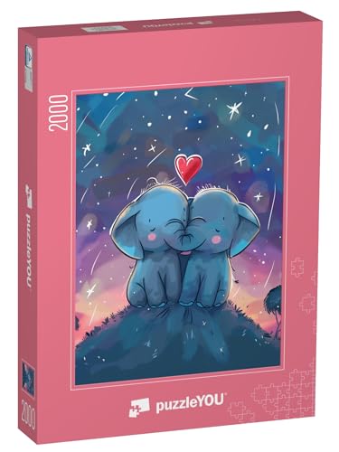 puzzleYOU: Puzzle 2000 Teile „Elefantenmagie“ von puzzleYOU