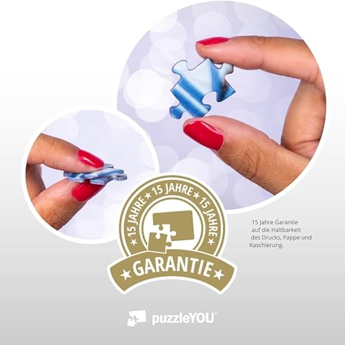 puzzleYOU: Puzzle 2000 Teile „Farbtastischer Ara Papagei“ von puzzleYOU