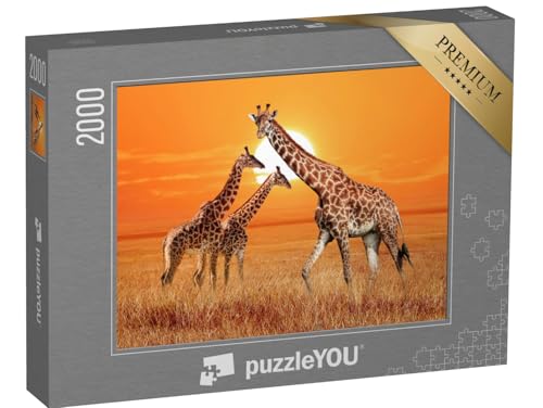 puzzleYOU: Puzzle 2000 Teile „Giraffe mit ihren Zwei Jungtieren, Serengeti-Nationalpark, Tansania“ – aus der Puzzle-Kollektion Safari puzzleYOU: Puzzle 2000 Teile „Giraffe mit ihren Zwei Jungtieren, Serengeti-Nationalpark, Tansania“ – aus der Puzzle-Kollektion Safari von puzzleYOU