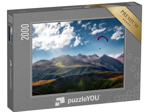 puzzleYOU: Puzzle 2000 Teile „Gleitschirm über den Bergen“ – aus der Puzzle-Kollektion Sport von puzzleYOU