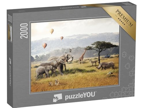 puzzleYOU: Puzzle 2000 Teile „Heißluftballons und Safari in Kenia“ – aus der Puzzle-Kollektion Safari, Savanne, Kunst & Fantasy puzzleYOU: Puzzle 2000 Teile „Heißluftballons und Safari in Kenia“ – aus der Puzzle-Kollektion Safari, Savanne, Kunst & Fantasy von puzzleYOU