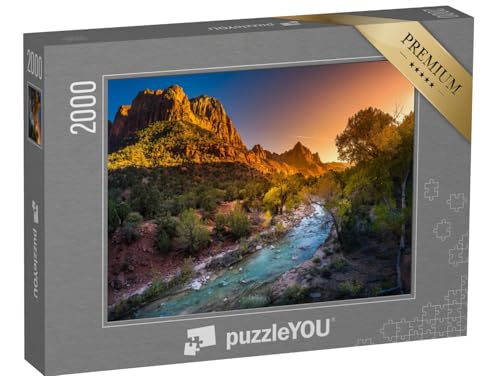 puzzleYOU: Puzzle 2000 Teile „Herbst im Zion National Park, Utah, USA“ – aus der Puzzle-Kollektion USA von puzzleYOU