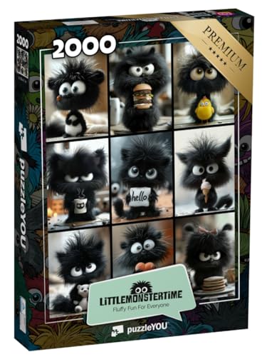 puzzleYOU: Puzzle 2000 Teile „LITTLEMONSTERTIME: Black Monster Collage“ puzzleYOU: Puzzle 2000 Teile „LITTLEMONSTERTIME: Black Monster Collage“ von puzzleYOU