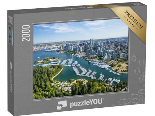 puzzleYOU: Puzzle 2000 Teile „Luftbild von Stanley Park, Coal Harbor und Vancouver, BC, Kanada“ – aus der Puzzle-Kollektion Kanada von puzzleYOU