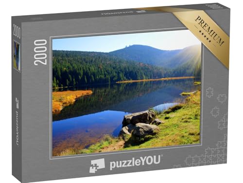 puzzleYOU: Puzzle 2000 Teile „Malerischer Kleiner Arbersee im Nationalpark Bayerischer Wald, Deutschland“ – aus der Puzzle-Kollektion Bayerischer Wald von puzzleYOU