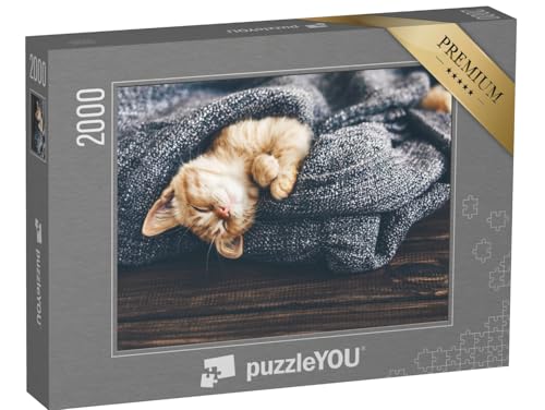 puzzleYOU: Puzzle 2000 Teile „Niedliche kleine Kätzchen, Ginger“ – aus der Puzzle-Kollektion Katzen-Puzzles von puzzleYOU