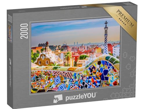 puzzleYOU: Puzzle 2000 Teile „Park Guell, Barcelona, Spanien“ – aus der Puzzle-Kollektion Europa, Städte von puzzleYOU