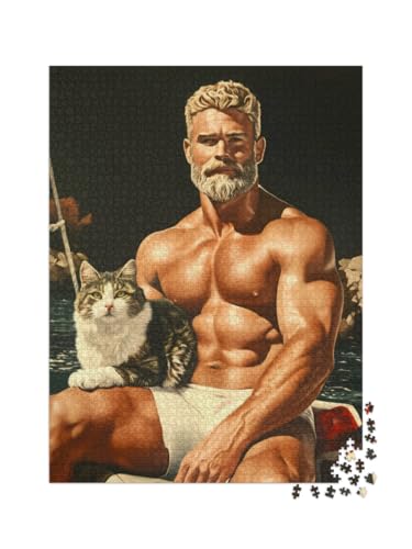 puzzleYOU: Puzzle 2000 Teile „Santa im Sommerurlaub mit Katze“ puzzleYOU: Puzzle 2000 Teile „Santa im Sommerurlaub mit Katze“ von puzzleYOU
