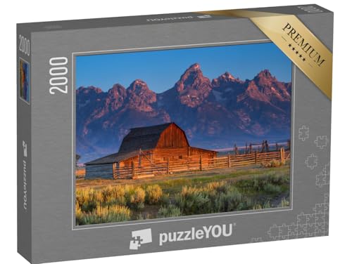 puzzleYOU: Puzzle 2000 Teile „Sonnenaufgang im Grand Teton National Park, Wyoming, USA“ – aus der Puzzle-Kollektion USA, Amerika von puzzleYOU