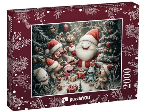 puzzleYOU: Puzzle 2000 Teile „Süße Monster und Waldgeister feiern Weihnachten im Wald“ – aus der Puzzle-Kollektion Weihnachten puzzleYOU: Puzzle 2000 Teile „Süße Monster und Waldgeister feiern Weihnachten im Wald“ – aus der Puzzle-Kollektion Weihnachten von puzzleYOU