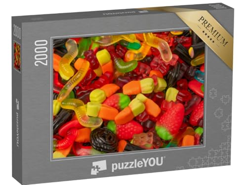 puzzleYOU: Puzzle 2000 Teile „Verschiedene Bunte Fruchtgummi“ von puzzleYOU