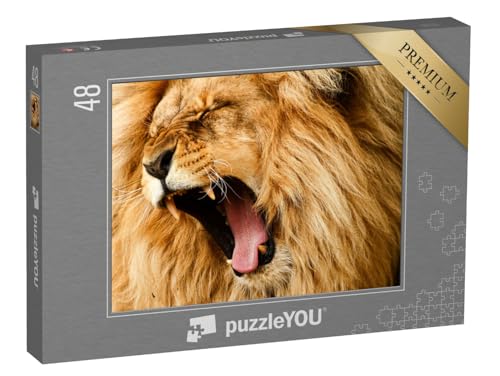 puzzleYOU: Puzzle 48 Teile „Brüllender Löwe“ – aus der Puzzle-Kollektion Löwen, Safari, Tiere in Savanne & Wüste puzzleYOU: Puzzle 48 Teile „Brüllender Löwe“ – aus der Puzzle-Kollektion Löwen, Safari, Tiere in Savanne & Wüste von puzzleYOU