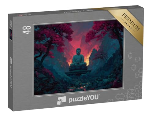 puzzleYOU: Puzzle 48 Teile „Buddha im erleuchteten Berg“ – aus der Puzzle-Kollektion Buddha puzzleYOU: Puzzle 48 Teile „Buddha im erleuchteten Berg“ – aus der Puzzle-Kollektion Buddha von puzzleYOU