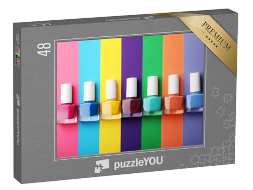 puzzleYOU: Puzzle 48 Teile „Bunte Nagellacke auf passendem Hintergrund“ puzzleYOU: Puzzle 48 Teile „Bunte Nagellacke auf passendem Hintergrund“ von puzzleYOU