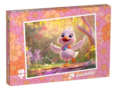 puzzleYOU: Puzzle 48 Teile „Das kleine Entenküken beim Frühlingstanz“ von puzzleYOU
