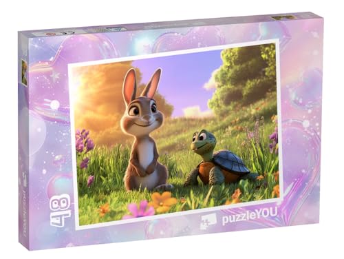 puzzleYOU: Puzzle 48 Teile „Das kleine Kaninchen mit seinem Schildkrötenfreund“ puzzleYOU: Puzzle 48 Teile „Das kleine Kaninchen mit seinem Schildkrötenfreund“ von puzzleYOU