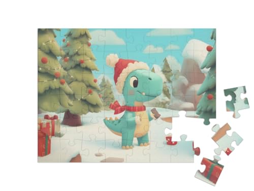 puzzleYOU: Puzzle 48 Teile „Der kleine Dino-Weihnachtswichtel“ puzzleYOU: Puzzle 48 Teile „Der kleine Dino-Weihnachtswichtel“ von puzzleYOU