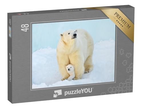 puzzleYOU: Puzzle 48 Teile „EIN Eisbär mit einem kleinen Bärenjungen im Schnee“ – aus der Puzzle-Kollektion Eisbären, Exotische Tiere & Trend-Tiere puzzleYOU: Puzzle 48 Teile „EIN Eisbär mit einem kleinen Bärenjungen im Schnee“ – aus der Puzzle-Kollektion Eisbären, Exotische Tiere & Trend-Tiere von puzzleYOU