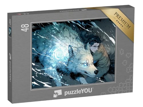 puzzleYOU: Puzzle 48 Teile „Eisschatten des Nordens“ – aus der Puzzle-Kollektion Anime von puzzleYOU