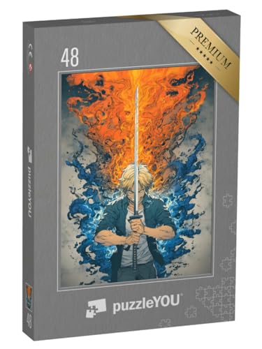 puzzleYOU: Puzzle 48 Teile „Flammenbaum der Hoffnung“ – aus der Puzzle-Kollektion Anime von puzzleYOU
