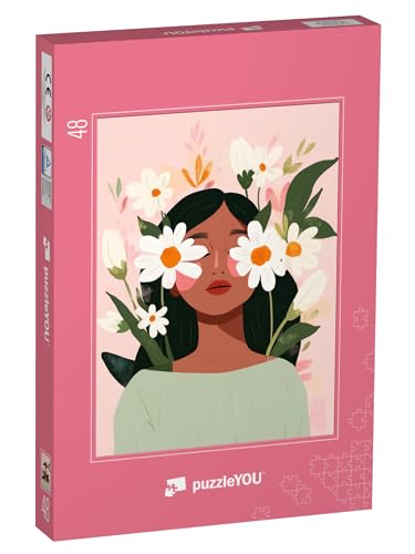 puzzleYOU: Puzzle 48 Teile „Inmitten der Blumen“ von puzzleYOU