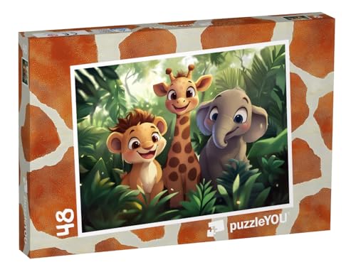 puzzleYOU: Puzzle 48 Teile „Kleine Freunde und große Träumer“ – aus der Puzzle-Kollektion Kinderpuzzle von puzzleYOU