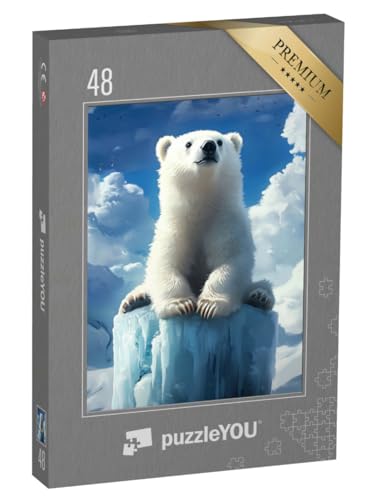 puzzleYOU: Puzzle 48 Teile „Kleiner Eisbär am Rande der Welt“ puzzleYOU: Puzzle 48 Teile „Kleiner Eisbär am Rande der Welt“ von puzzleYOU