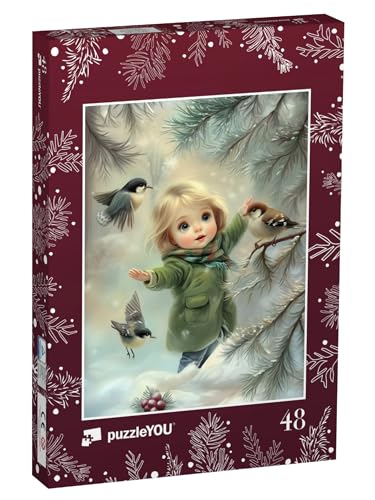 puzzleYOU: Puzzle 48 Teile „Kleines Mädchen im Winterwald“ – aus der Puzzle-Kollektion Weihnachten puzzleYOU: Puzzle 48 Teile „Kleines Mädchen im Winterwald“ – aus der Puzzle-Kollektion Weihnachten von puzzleYOU