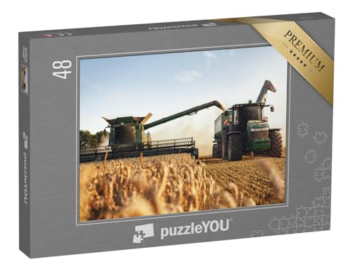 puzzleYOU: Puzzle 48 Teile „Mähdrescher und Traktor bei der Arbeit auf einem Weizenfeld“ – aus der Puzzle-Kollektion Traktoren, Landwirtschaft puzzleYOU: Puzzle 48 Teile „Mähdrescher und Traktor bei der Arbeit auf einem Weizenfeld“ – aus der Puzzle-Kollektion Traktoren, Landwirtschaft von puzzleYOU