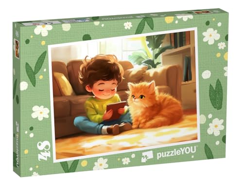 puzzleYOU: Puzzle 48 Teile „Mein Kleiner Kater Toffi“ – aus der Puzzle-Kollektion Kinderpuzzle von puzzleYOU