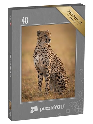 puzzleYOU: Puzzle 48 Teile „Sitzender Gepard“ – aus der Puzzle-Kollektion Safari, Geparden, Raubtiere, Tiere in Savanne & Wüste puzzleYOU: Puzzle 48 Teile „Sitzender Gepard“ – aus der Puzzle-Kollektion Safari, Geparden, Raubtiere, Tiere in Savanne & Wüste von puzzleYOU