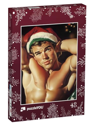 puzzleYOU: Puzzle 48 Teile „Sleigh Boy Deluxe: Zuckerschnute mit Wichtelmütze“ puzzleYOU: Puzzle 48 Teile „Sleigh Boy Deluxe: Zuckerschnute mit Wichtelmütze“ von puzzleYOU