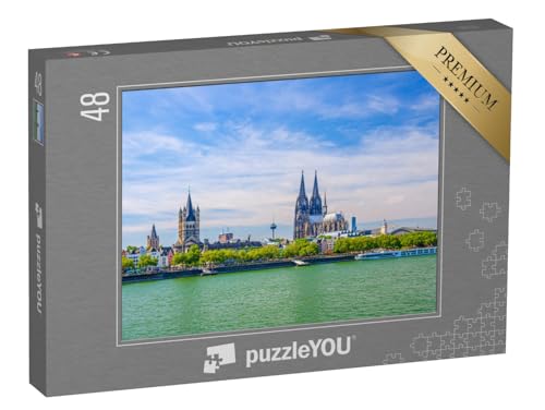 puzzleYOU: Puzzle 48 Teile „Stadtzentrum mit Kölner Dom St. Peter am Rheinufer, Deutschland“ – aus der Puzzle-Kollektion Nordrhein-Westfalen puzzleYOU: Puzzle 48 Teile „Stadtzentrum mit Kölner Dom St. Peter am Rheinufer, Deutschland“ – aus der Puzzle-Kollektion Nordrhein-Westfalen von puzzleYOU