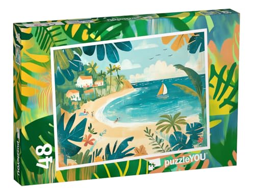 puzzleYOU: Puzzle 48 Teile „Strände der Sehnsucht“ – aus der Puzzle-Kollektion Kinderpuzzle von puzzleYOU