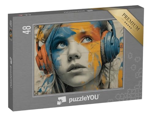 puzzleYOU: Puzzle 48 Teile „Street Djane“ – aus der Puzzle-Kollektion Kunst & Fantasy von puzzleYOU