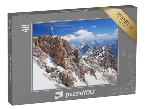 puzzleYOU: Puzzle 48 Teile „Zugspitze, der höchste Gipfel in den Deutschen Alpen“ – aus der Puzzle-Kollektion Garmisch von puzzleYOU