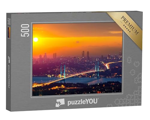 puzzleYOU: Puzzle 500 Teile „Atemberaubender Sonnenuntergang über Istanbul, Türkei“ – aus der Puzzle-Kollektion Istanbul von puzzleYOU