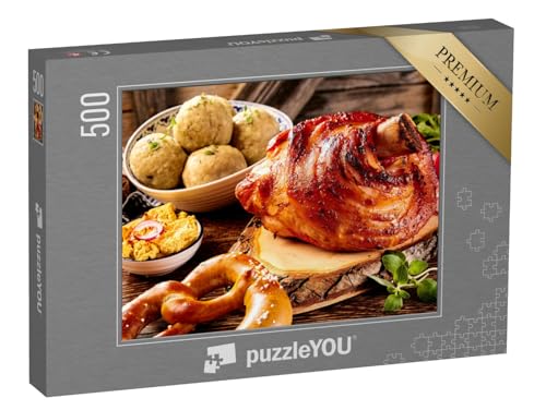 puzzleYOU: Puzzle 500 Teile „Bayerische Küche: Schweinshaxe und Brezel mit Obatzter Käse“ – aus der Puzzle-Kollektion Essen und Trinken puzzleYOU: Puzzle 500 Teile „Bayerische Küche: Schweinshaxe und Brezel mit Obatzter Käse“ – aus der Puzzle-Kollektion Essen und Trinken von puzzleYOU