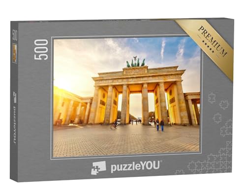 puzzleYOU: Puzzle 500 Teile „Berlin: Brandenburger Tor im Sonnenuntergang“ – aus der Puzzle-Kollektion Deutschland, Deutsche Städte von puzzleYOU